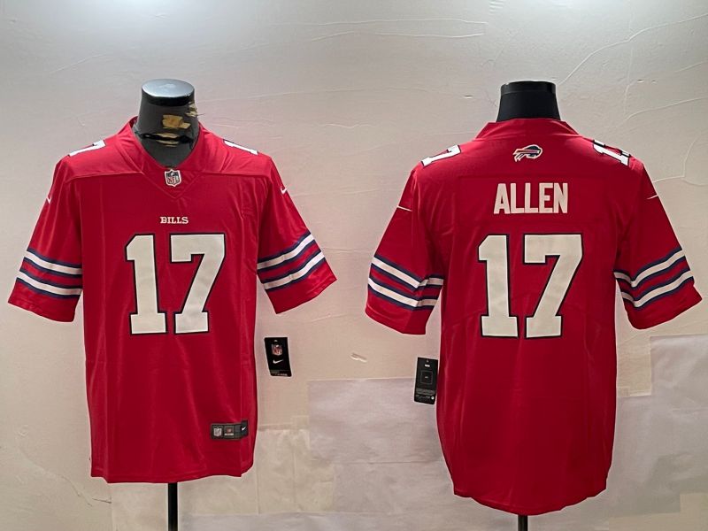 Men Buffalo Bills #17 Allen Red Second generation 2024 Nike Limited NFL Jersey style 4->buffalo bills->NFL Jersey